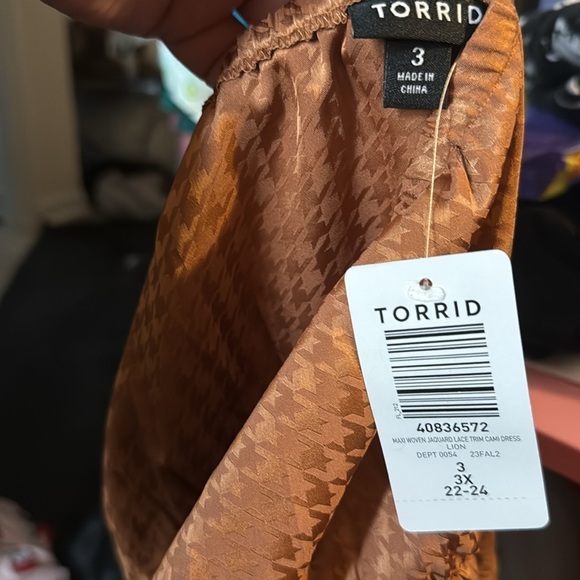 Torrid Maxi Woven Jacquard Lace Trim Cami Dress - Picture 5 of 5